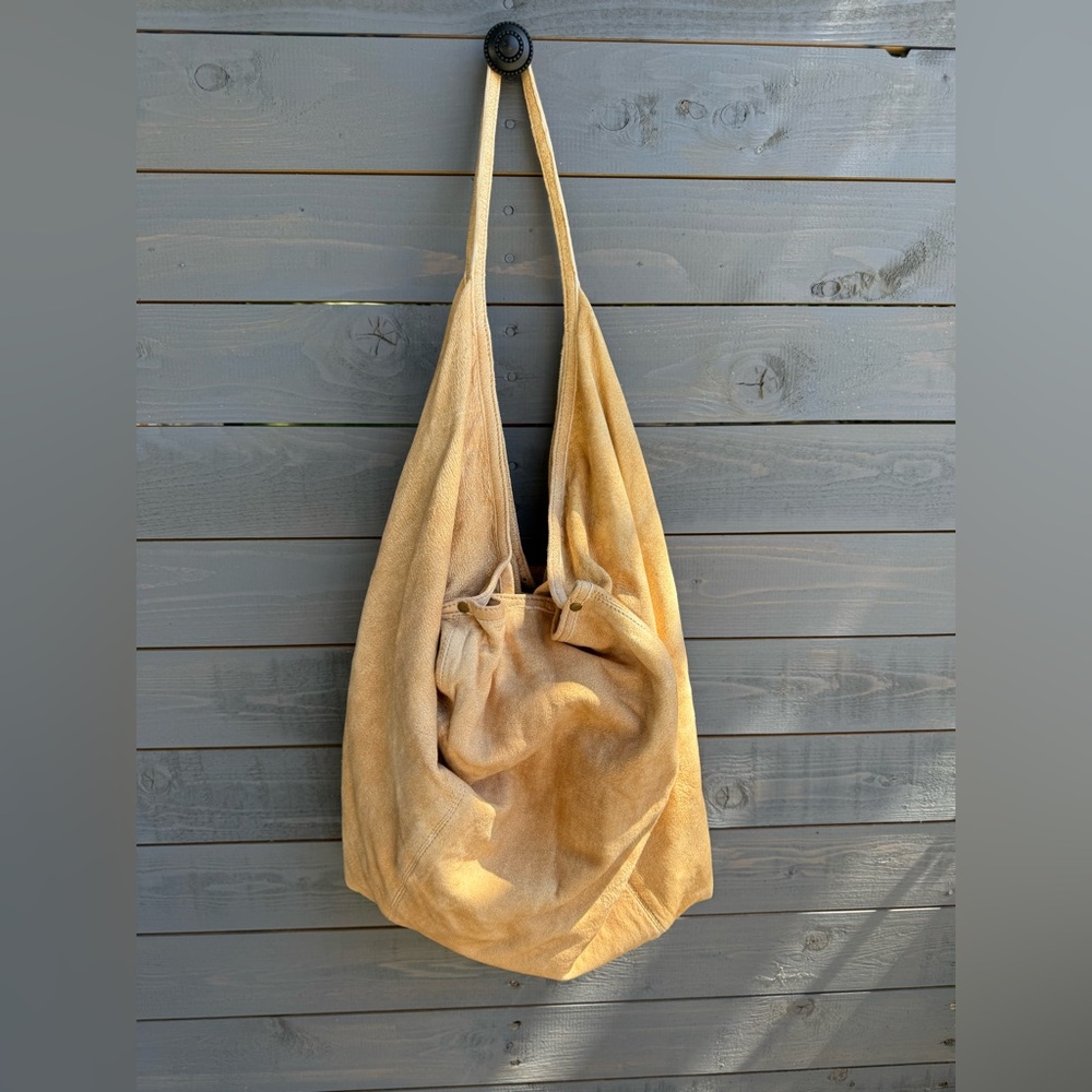 Tan Suede Tote Bag - Picture 6 of 13